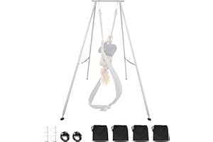 VEVOR Yoga Stand Frame, 9.6 ft Length Swing Stand, Max 551.2 lbs Load Triangular Structure Aerial Rig, Aerial Silk Stands for