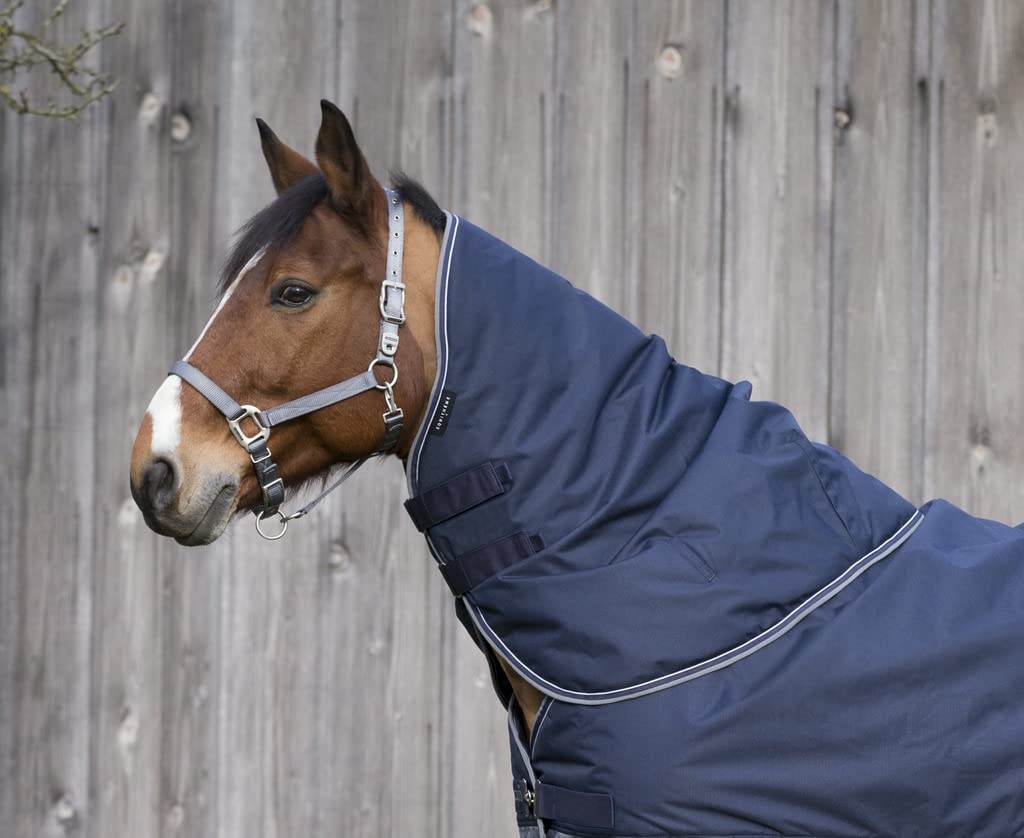 Equi-Theme/Equit'M Unisex Adult 400991002 Tyrex 600 D Neck Cover - Navy/Grey/White Contrasts, One Size