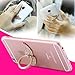 Universal Phone Stand Case, FLOVEME 360 Degree Rotation Aluminum Portable Back Ring Grip Stand Suction Hook Mount Kickstand Holder for iPhone Samsung Huawei Sony LG All Cell Phones - Rose Gold Wing