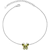 Custom4U Personalized Infinity Ankle Bracelets for Women 925 Sterling Silver Anklet Bracelet Endless Love Symbol Birthstone Charm Adjustable Foot Chain Jewelry Mothers Day Gifts for Mom Wife Women Her