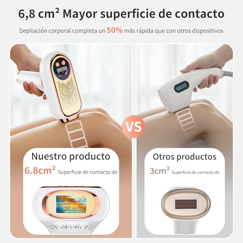 NIKYJM IPL Laser Epilator 10 cm2 Large Caliber, Innovative 3 in 1 Function, 9 Energy Levels, Epilator Pulsed Light for Bikini, Armpits, Face, Body