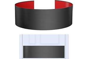 Sanbege Stainless Steel Door Kick Plate, 6" x 28" Door Push Plate, Self Adhesive Kickplate for 30" Doors Interior or Exterior (Brushed Black)