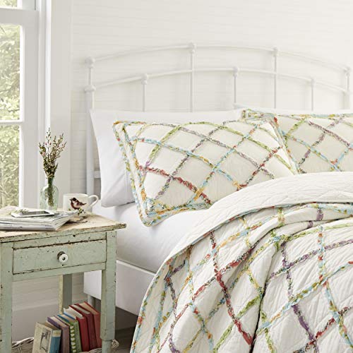 Laura Ashley Home Ruffle Garden Collection Quilt100 Cotton, Ultra