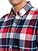 Mens 100% Cotton Flannel Shirt - [Red-White-Blue Plaid]- Medium