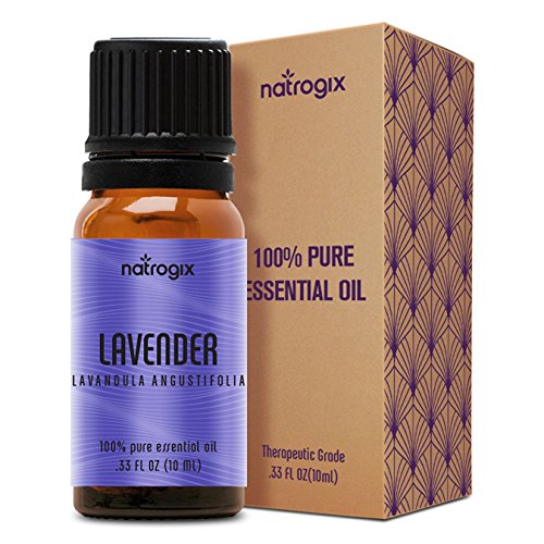 Lavender Essential Oil by Natrogix - 100% Pure Therapeutic Grade Aromatherapy Lavender Oil GC/MS Certified - 10ml w/ Free Recipe E-Book