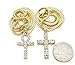 Fashion 21 Egyptian Ankh, Cross Pendant 20, 24, 30 inches Box Chain 2 Necklace Set in Gold Tone (20