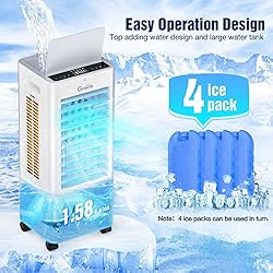 Grelife Evaporative Air Cooler, 3-IN-1 Portable Air