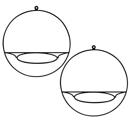 TrustBasket Wall Mount Round Flower Pot Stand - Set of 2