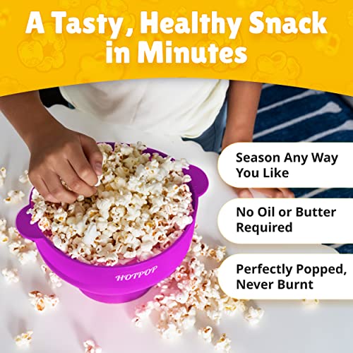 The Original Hotpop Microwave Popcorn Popper, Silicone Popcorn Maker