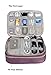 Electronics Organizer Travel Cable Cord Bag Accessories Gadget Gear Storage Cases for 8 Inch Tablet (Purple)