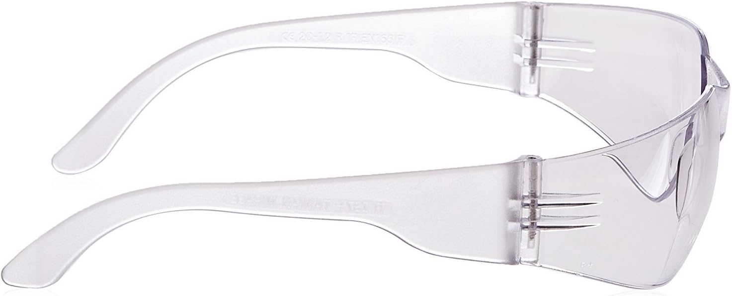 Radians Clear Safety Glasses, Scratch-Resistant, Wraparound, One Size - Safety Glasses - 