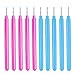 Bonayuanda Pack of 10 Craft DIY Slotted Paper Quilling Tools (10.5cmx1cm, Rose and Blue)