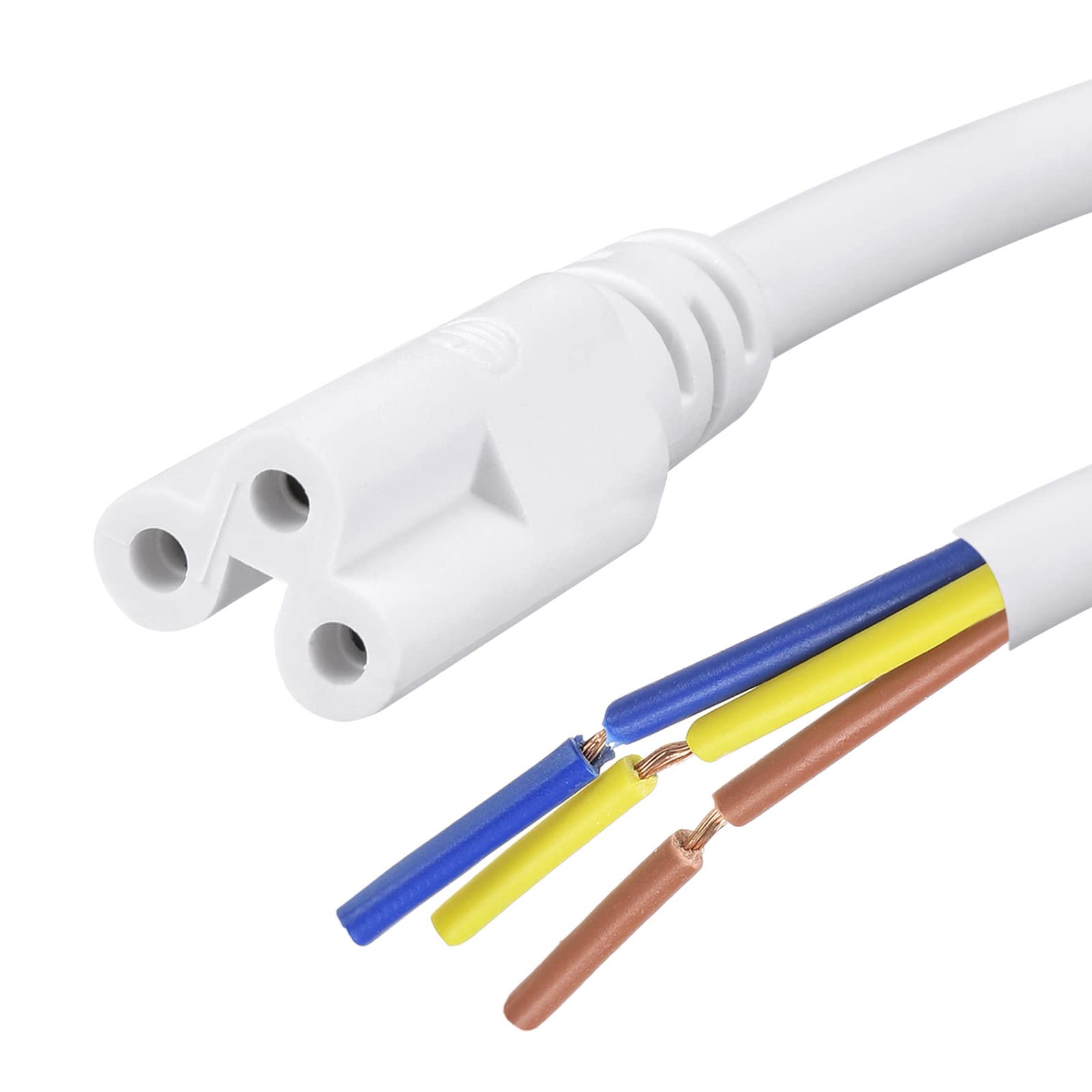 YOKIVE 10 Pcs LED Tube Cable, Home Cord with 3 Pin Connect Lamp Great for Home, Office, Warehouse, Outdoor (White, 5.9-Inch)