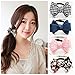 LOVEF Boutique Baby Girls Women Bow Hair Tie Decor Elastic Hair Rubber Band Rope Ponytail Holder (Pack of 5)