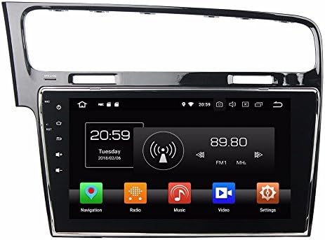 Glyqxa Android 8.0 Octa Core 10.1" Car Radio DVD GPS for VW Volkswagen Golf 7 2013-2015 with 4GB RAM WiFi USB DVR 32GB ROM