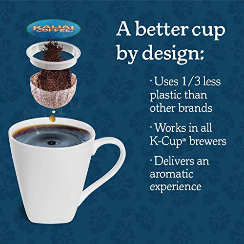 Kauai Coffee Single Serve Pods, Coconut Caramel Crunch Flavor Arabica