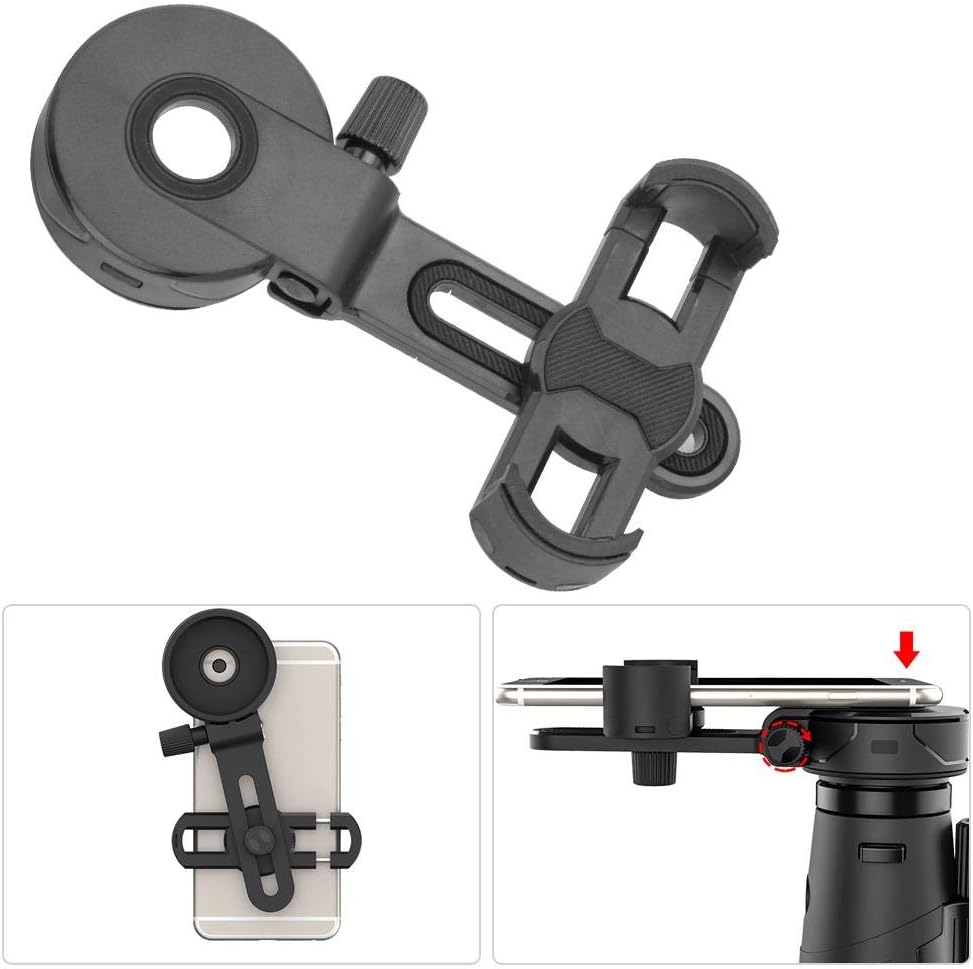 Cell Phone Adapter Mount, 6cm-10.5cm Smartphone Clamp Mount Universal for Binocular Monocular, Astronomical Telescope, Microscope - Image 5