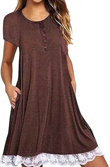 lace swing dress with sleeves