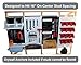 Wall Control Pegboard Organizer 4 ft. Metal Pegboard Standard Tool Storage Kit with Galvanized Toolboard and White Accessories