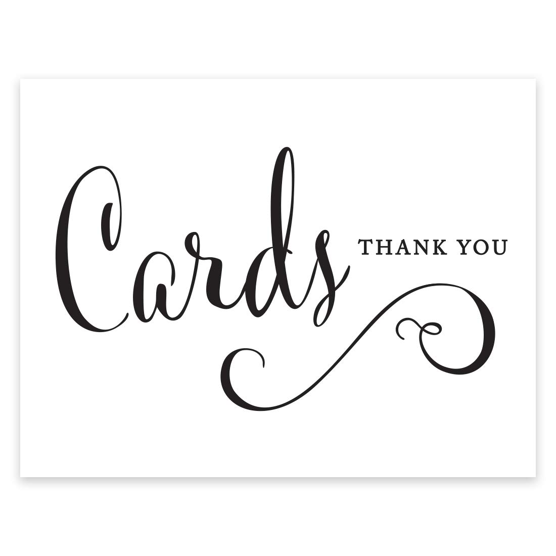 Andaz Press Wedding Party Signs, Formal Black and White, 8.5-inch x 11-inch, Cards Thank You, 1-Pack