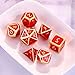HESTYA 7 Pieces Metal Dices Set Game Polyhedral Solid Metal Dice Set with Storage Bag for Role Playing Game Math Teaching