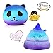 CETIM 2 Pack Jumbo Starry Squishies Slowing Rising Kawaii Galaxy Starry Panda And Smilimg Poo Sweet Scented Squishy for Kids Party, Stress Relief Toy, Decorative Props Doll Gift Fun Large (2 PACK)
