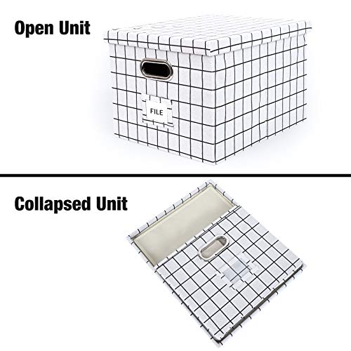 Upgraded Collapsible Hanging File Storage Boxes with Smooth Sliding