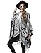 Womens Winter Knitted Poncho Cape Shawls Cardigans Sweater Pashmina Tassel Wraps,color black, One size