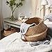URFORESTIC Natural Woven Seagrass Tote Belly Basket for Storage, Laundry, Picnic, Plant Pot Cover, and Beach Bag (Large)