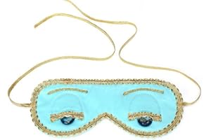Utopiat Silk Sleep Eye Mask - in Turquoise Blue | Inspired by The Style of Audrey Hepburn from The Classic Film Breakfast at Tiffany's