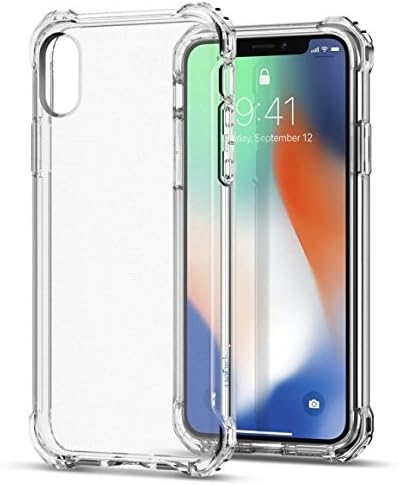 iPhone X Clear Case Shock Absorbing Corners Bumper Case Impact Resistance Durable Comfortable TPU Bumper Hard Backshell