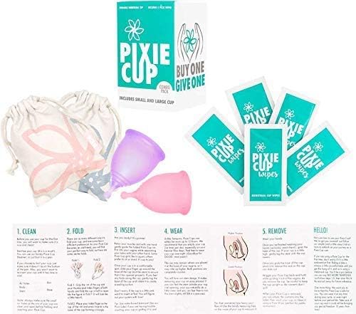 Pixie Cup 2 Soft Menstrual Cups, Ranked 1 for Most Comfortable Reusable Period Cup, Buy One We Give One, Includes Ebook Guide - Image 5