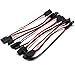YXQ 10Pcs 100mm Servo Extension Cable 3 Pin Male to Female Lead Wire for RC Airplane (4inch, 10Pcs)