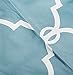 Amazon Brand – Pinzon 300 Thread Count 100% Cotton Percale Duvet Cover Set - Full or Queen, Spa Blue