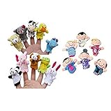 Usstore Baby Kid Child 16PC Finger Puppets Animals People Family Members Educational Toy Game Toy Gift