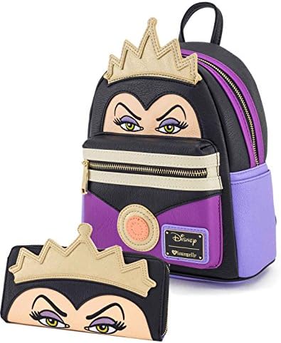 Loungefly Evil Queen 10.5" Height Mini Backpack and Wallet Set
