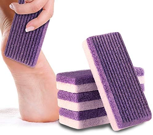 Pumice Stone Sponge Block Ultimate Pumi Bar - Premium 2 in 1 Callus Remover for Feet and Hands - Perfect Pedicure Tools for Exfoliation to Remove Dead Skin (Purple)