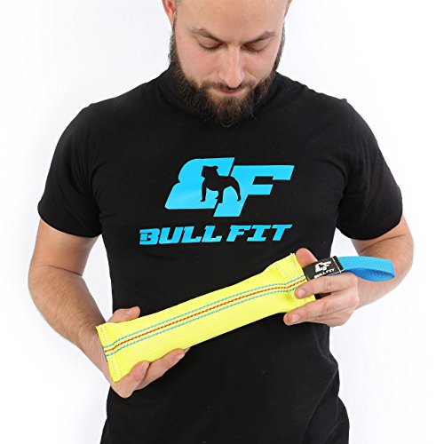 New Dog Bite Tug Toy - Extra Tough, Durable, Interactive Toys For Medium to Large Dogs by Bull Fit - Best For Tug of War, Fetch & Puppy Training! - Safe Fire Hose Dog Tug with Strong Handle, It Floats