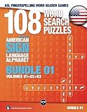 ASL Fingerspelling Word Search Games - 108 Word Search Puzzles with the American Sign Language Alphabet, Volume 04: Bundle 01 (Volumes 1+2+3) (Volume 4) by Lassal