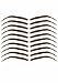 Cardani Eyebrow Tattoos #17 - Classic Shape Temporary Tattoo Eyebrows #17 Darkest Brown Tattoo
