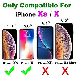 Compatible with iPhone Xs X 10 10s Wallet Case and