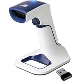 ScanAvenger Wireless Portable 1D with Stand Bluetooth Barcode Scanner: Hand Scanner 3-in-1, Cordless, Rechargeable Scan Gun for Inventory - USB Barcode Reader (1D Only with Next Gen Stand)