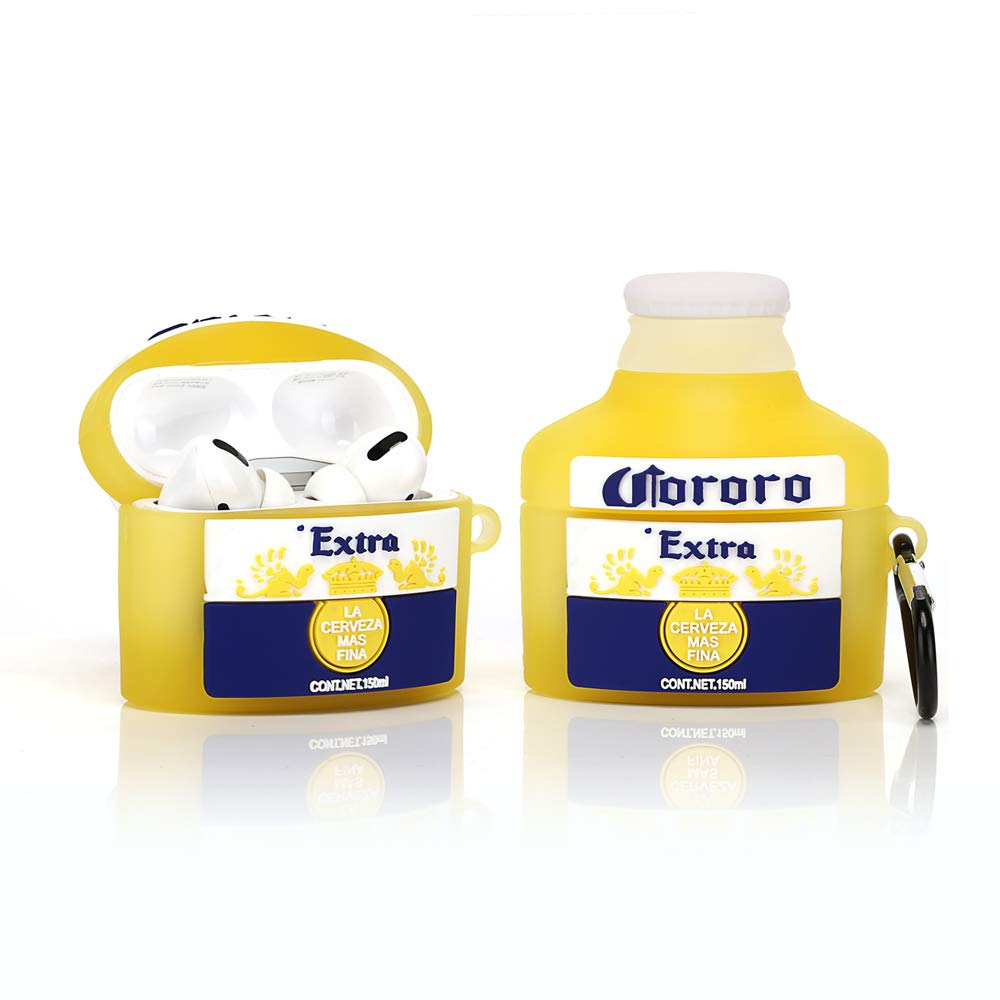 Derhom Airpods Pro Silicone Case Funny Cover Compatible for Apple Airpods Pro[Bottle Series] (CRNA)