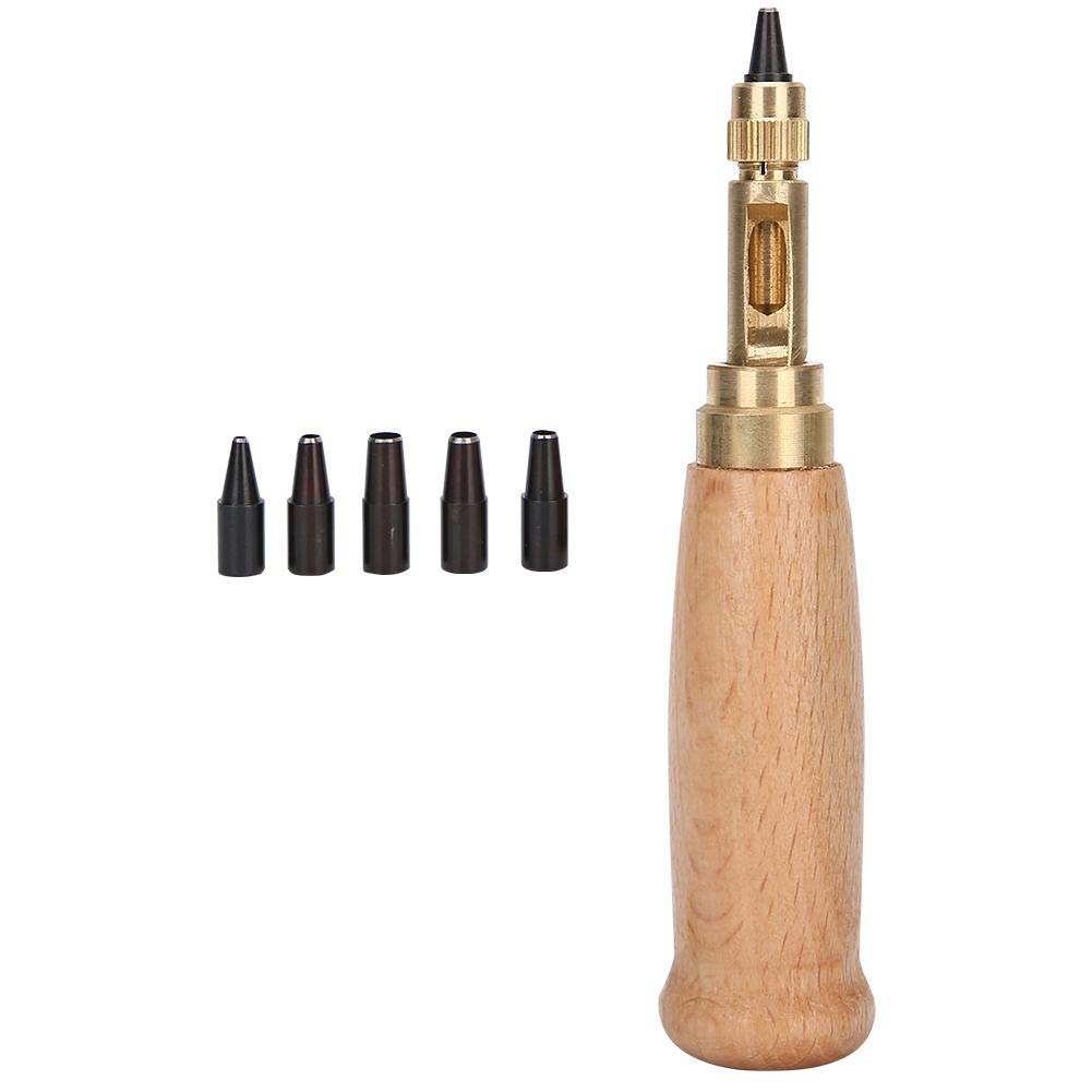 Professional Multi-Function Adjustable Screw Hole Punch for Bookbinding, Paper, Leather & Belt - Portable Steel Craft Tool with Non-Slip Handle