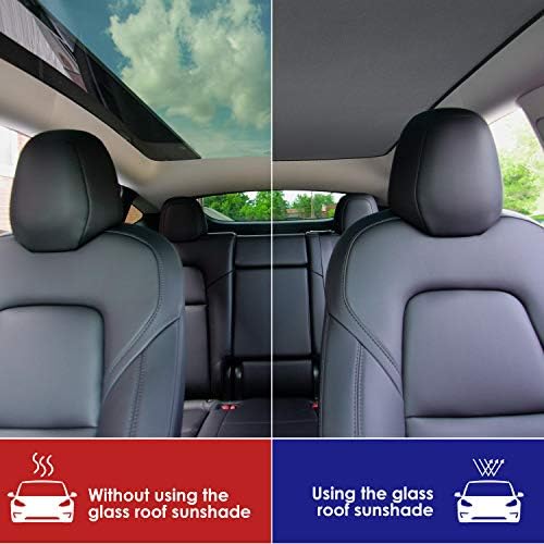 Tesla Model Y Glass Roof Sunshade with UV/Heat Insulation Cover Set of