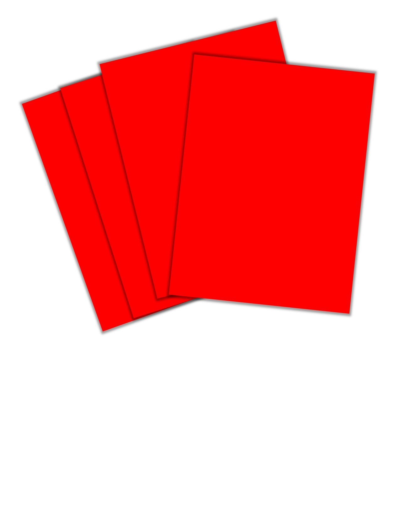 HCP A4 210 x 297 mm 80 GSM Smooth Calendared Paper - Red (Pack of 100 Sheets) HCP187