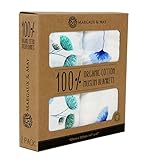 Organic Muslin Swaddle Blanket - Margaux & May - X Large Swaddling Blankets - Ginkgo & Dandelion