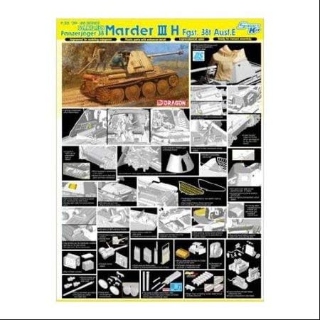 1/35 Sd. Kfz.138 Panzerjäger 38 Marder III H, Fgst.38t Ausf.E ~ Smart Kit marten Model Antitank cannons were fitted on various chassis German Nazi tank armored military vehicle WWII World War 2 two II