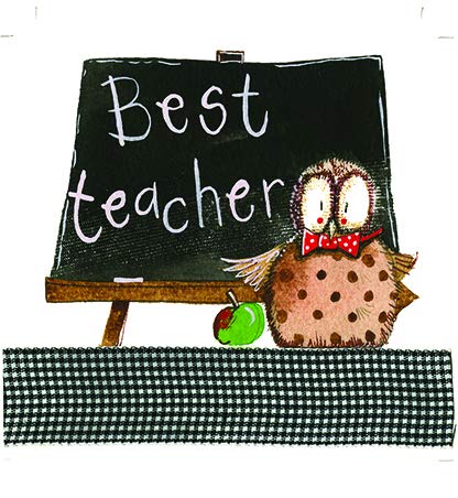 ALEX CLARK Best Teacher Owl Card