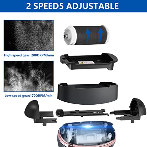 Electric Foot File, Eojjoisee® Hard Skin Remover, Rechargeable Callus Remover for Feet, 16 in 1 Pedicure kit with 3 Rollers LED Light, Foot Care Kit for Dry Dead Skin Cracked Heels Calluses (Black)